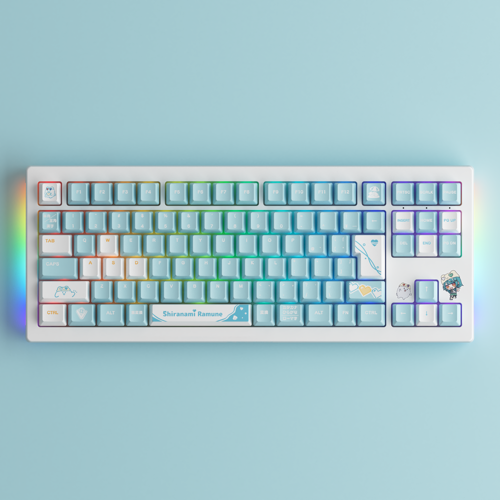 VSPO! GEAR ゲーミングキーボード 白波らむねEdition 即購入ok｜PC周辺機器
